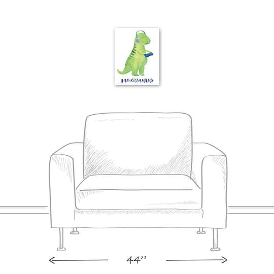 Gamersaurus 11" x 14" Canvas Wall Art